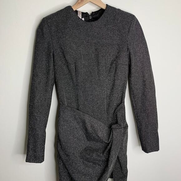 House of CB Gisella  Mini Longsleeve Beaded Dress Womens New Small - Picture 5 of 15